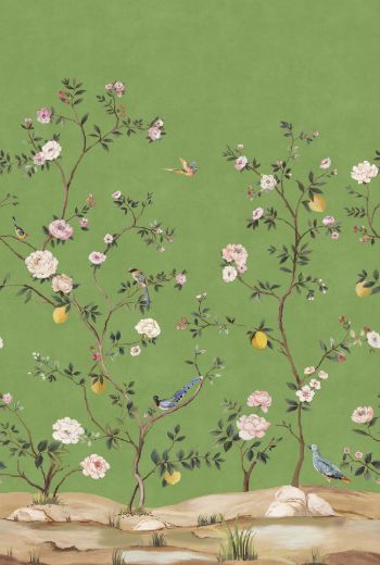 Picture of Blossom Chinoiserie Mural - Green