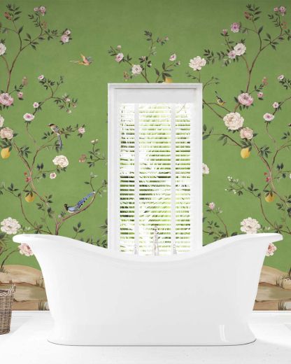 Picture of Blossom Chinoiserie Mural - Green